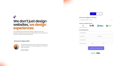 Agency payment page template