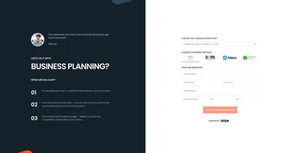 Consultant payment page template