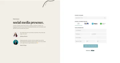 Freelancer payment page template