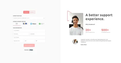 IT Support payment page template