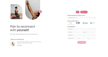 Yoga Teacher payment page template